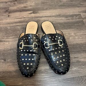 INC International Concepts Black Studded Loafers